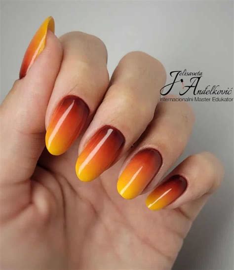 fall ombre nail colors|More.